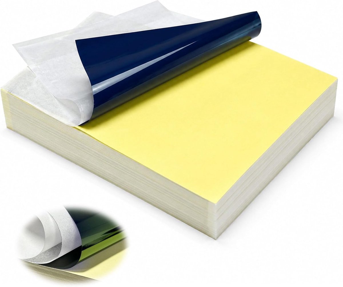 100 vellen A4 tattoo-transferpapierset, 4-laags papieren sjablonen, persoonlijk design voor tijdelijke tatoeages en - ShopVlot
