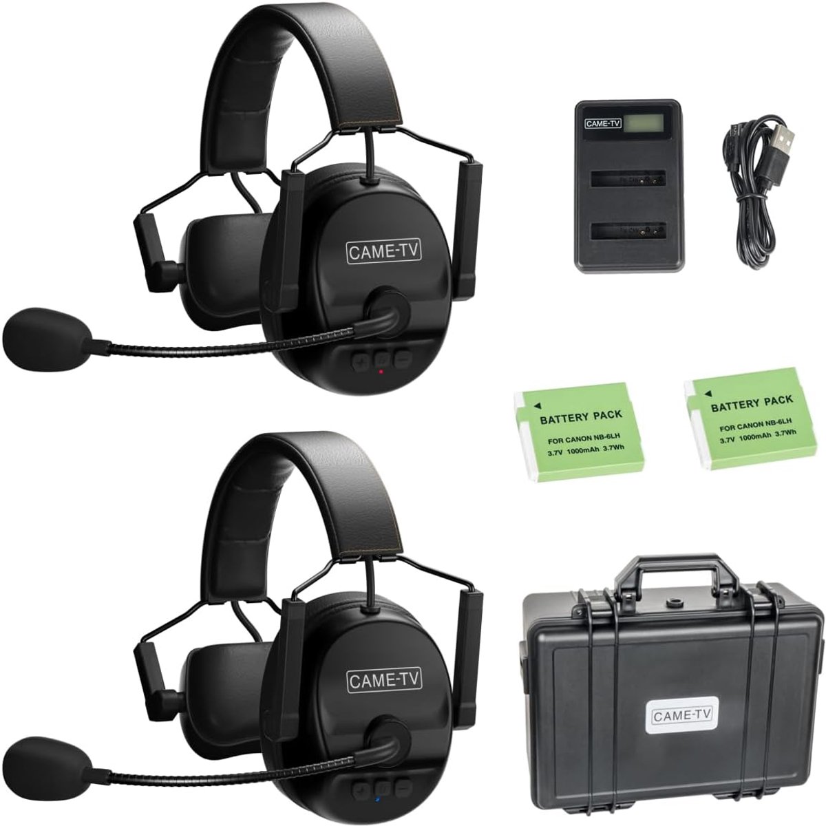 Came-TV Kuminik8 Wireless Noise Cancelling Intercom Headset System, 450 m Team Communication, Group Call, Zero Delay - ShopVlot