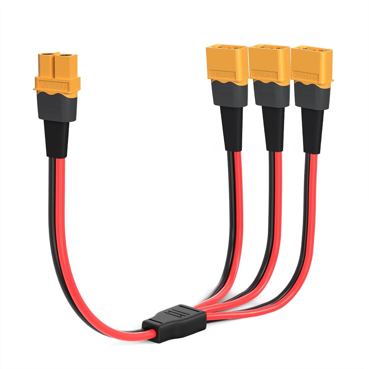 ELFCULB XT60 3 Way Splitter Cable 12AWG 1FT for Battery and Solar Systems - ShopVlot
