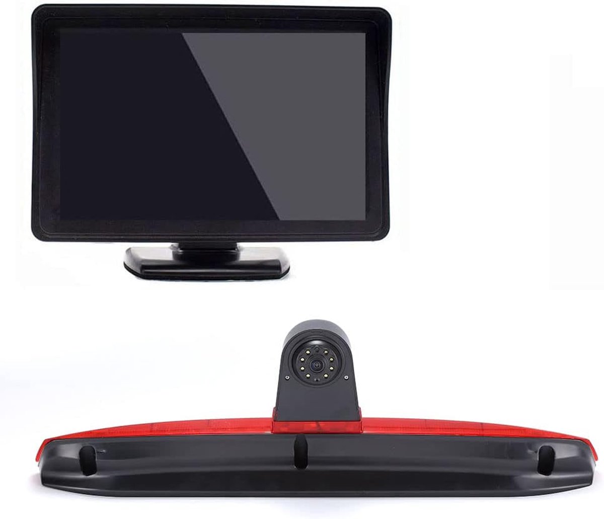 With 4.3 Inch LCD Monitor, Night Vision HD Dual Cameras, Parking Aid, Camera, Brake Light, Rear View Camera - ShopVlot