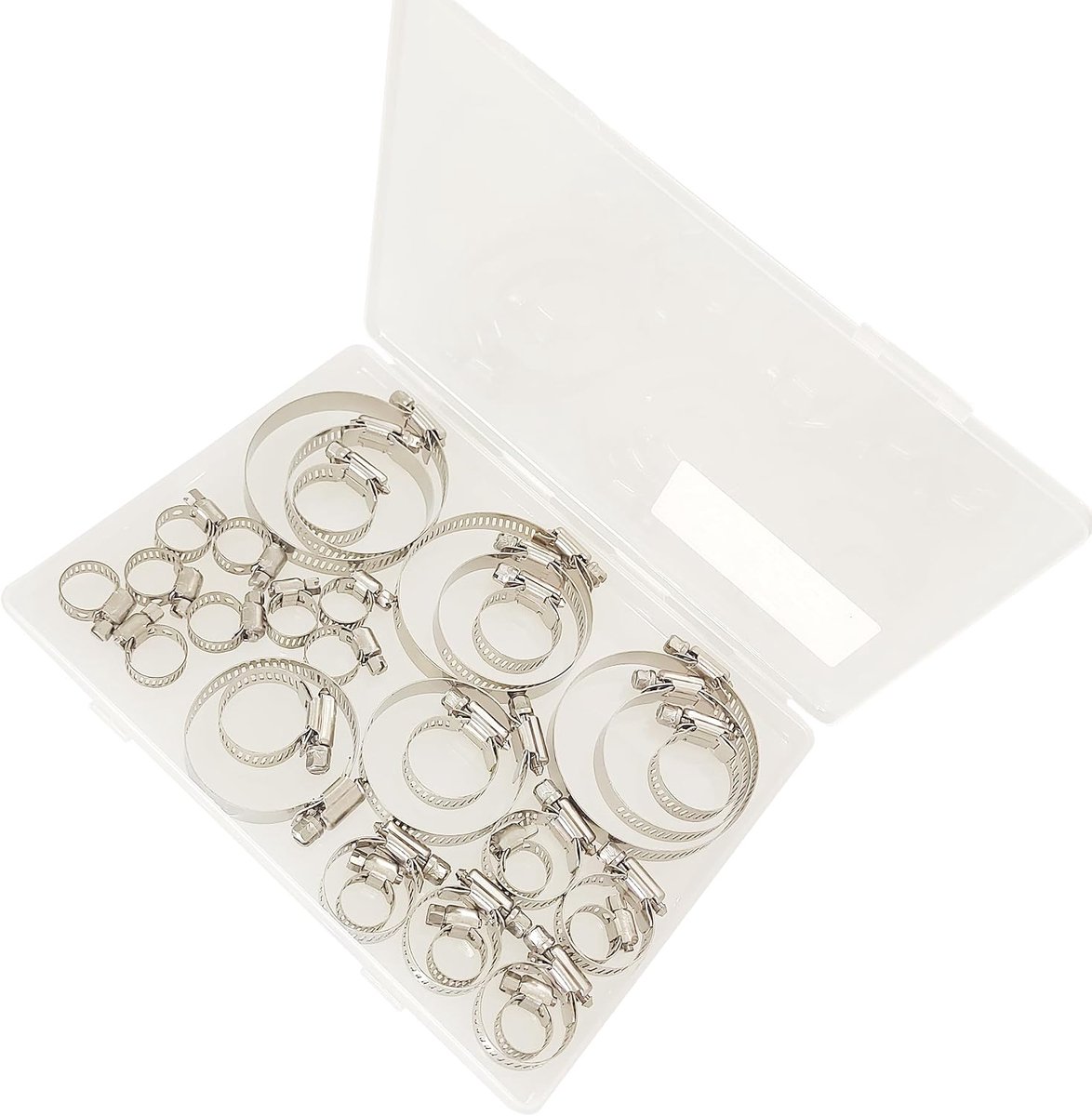 Hose Clamps Set of 32 6-70 mm in 5 Sizes Stainless Steel 304 Hose Clip for Gas, Water, Drain and Metal Tubes - ShopVlot