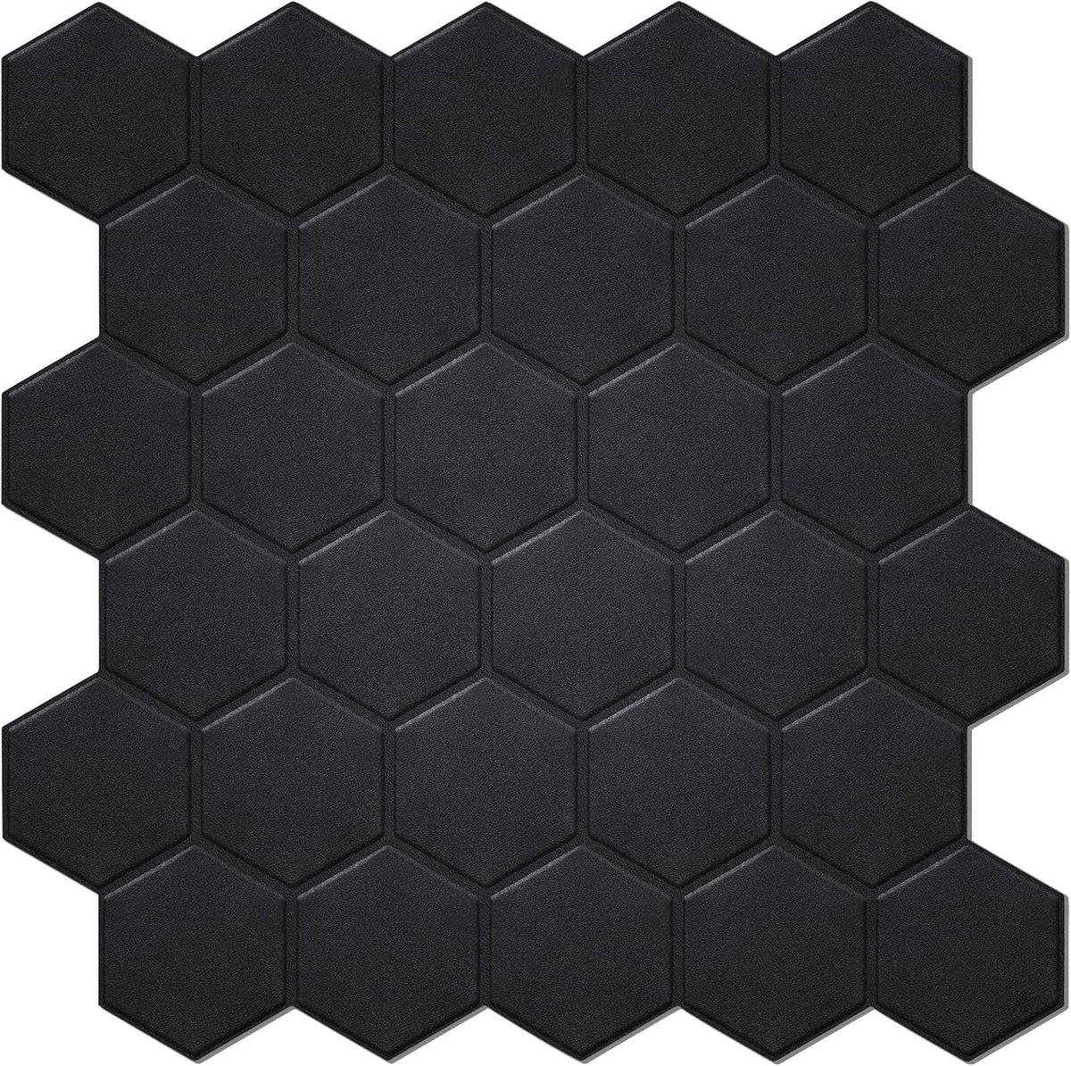 Peel and Stick Wall Tiles (10 Sheets), 1.6 mm Thick Self-Adhesive Wall Tiles, Matte Black Hexagonal Tile Stickers as a - ShopVlot