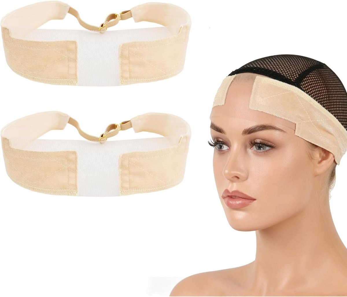 Wig Straps Pack van 2 - Elastic Non-Slip - Verstelbaar en Ademend - Ideaal voor Sport en Yoga - ShopVlot