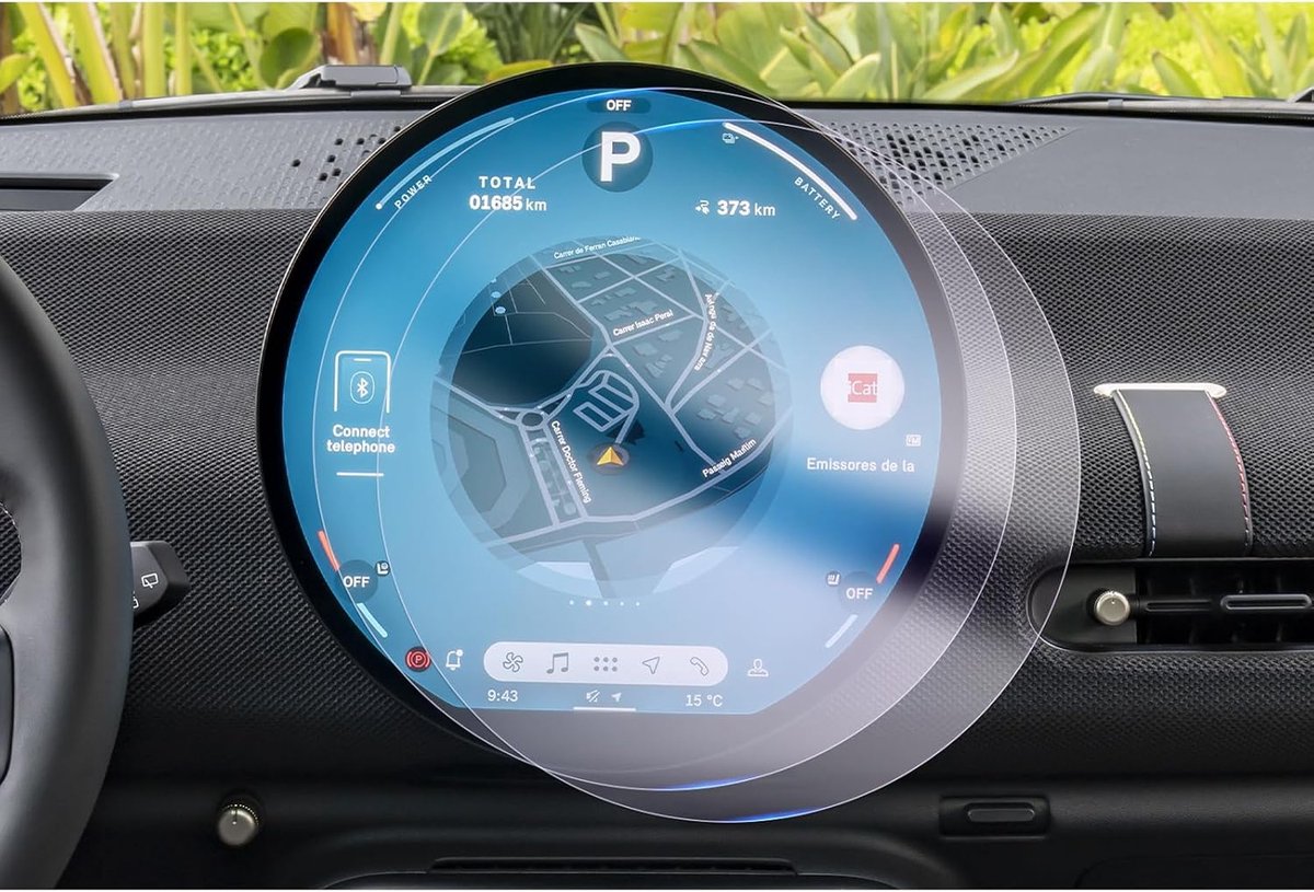 Navigatiefilm 9.4 inch - Nano screen protector - 6H krasbestendig - Geschikt voor Mini Cooper S F65 F66 - ShopVlot
