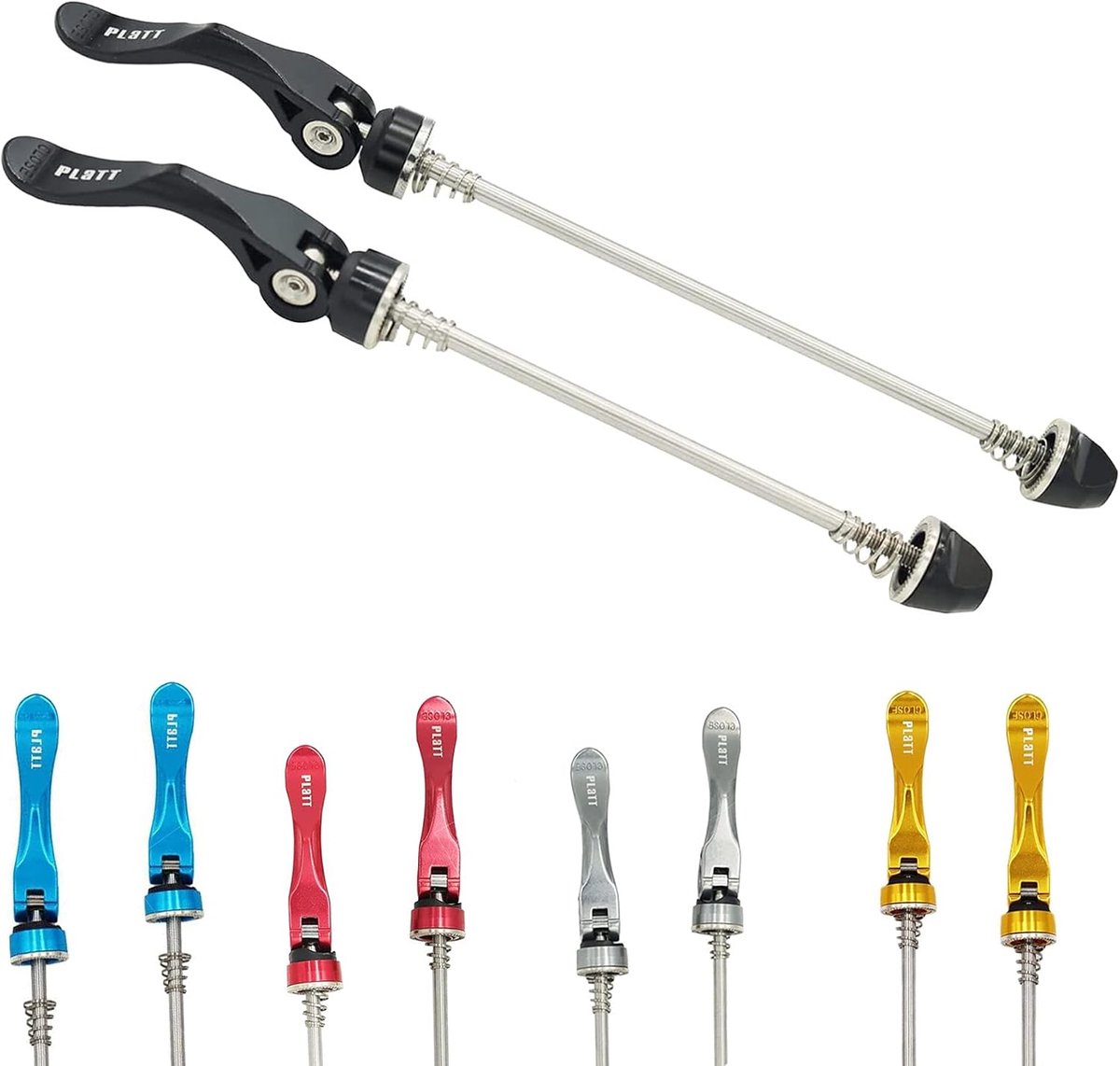 Fietsklauwen snelspanners MTB wielnaaf - Aluminium + RVS - Hoogwaardige kwaliteit - Voor snelle wielenwissel - ShopVlot