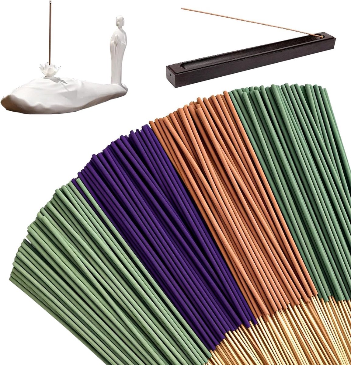 Wierookstokjes 200 Stuks - 100% Natuurlijk - Lavendel, Sandelhout en Salie - Voor Meditatie en Ontspanning - ShopVlot