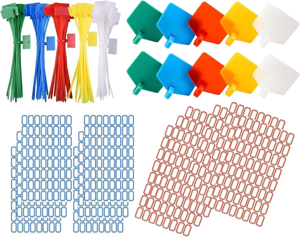 Kabelbinders 250 stuks - Kleurrijk nylon - Zelfvergrendelend - Perfect voor organiseren - ShopVlot