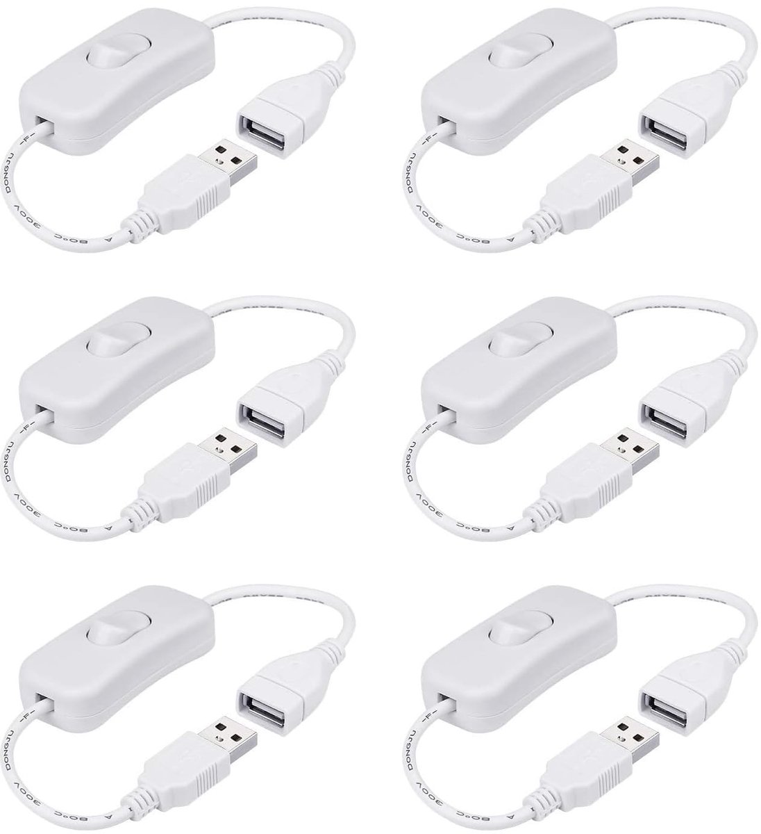 USB schakelaar kabel 1 ft - met aan/uitschakelaar - perfect voor LED lampen en ventilatoren - ShopVlot