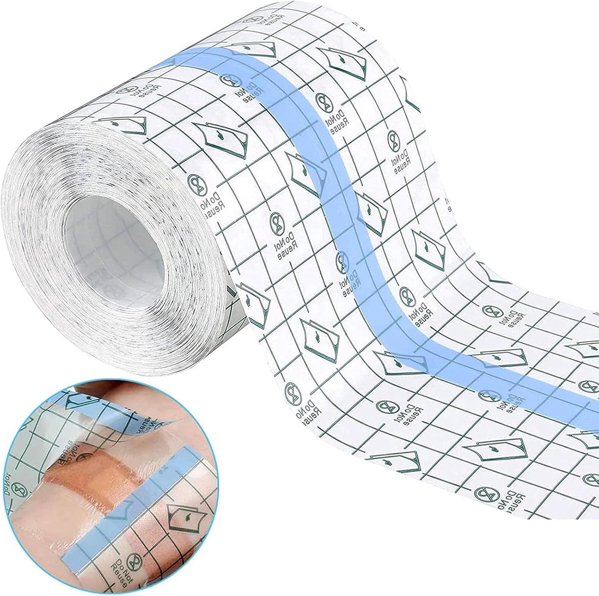 Tattoo tape 10cm x 10m - transparant - waterproof - ideaal voor het beschermen van tatoeages - ShopVlot
