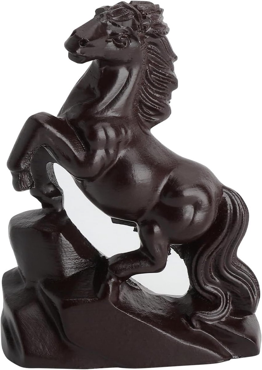 Houten Paardfiguur - Rode Paardstandbeeld - Feng Shui Decoratie - Perfect voor Chinese Nieuwjaar - ShopVlot