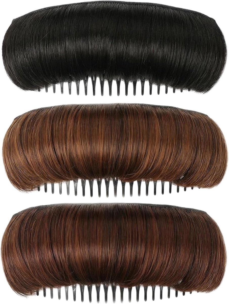 Haarmat voor vrouwen 3 stuks - Fluffy haarclip - Onzichtbare haarhump - Voor volumineuze kapsels - ShopVlot
