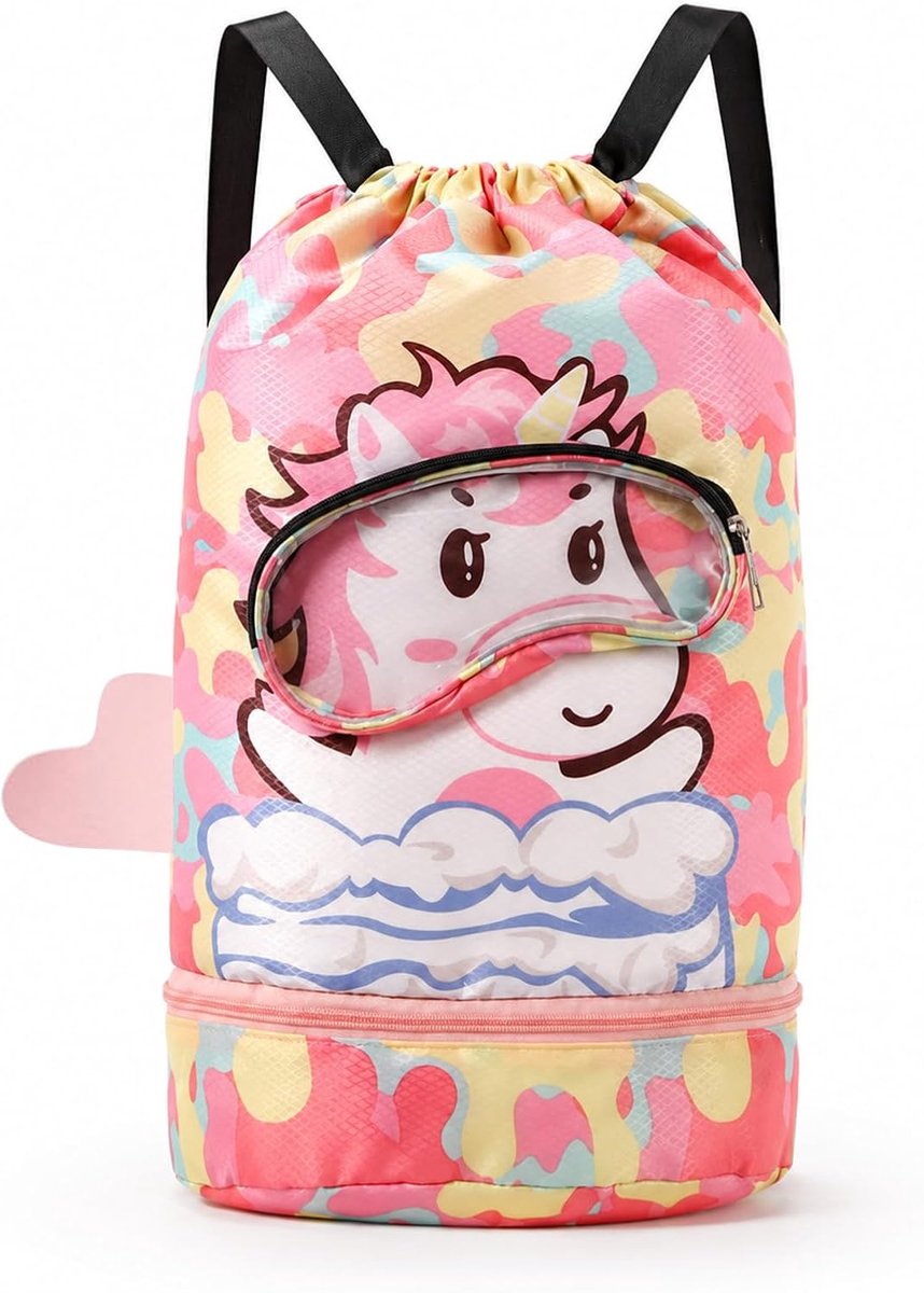 Gymtas voor kinderen - waterdichte sporttas - droog en nat scheidend design - ideaal voor school - ShopVlot