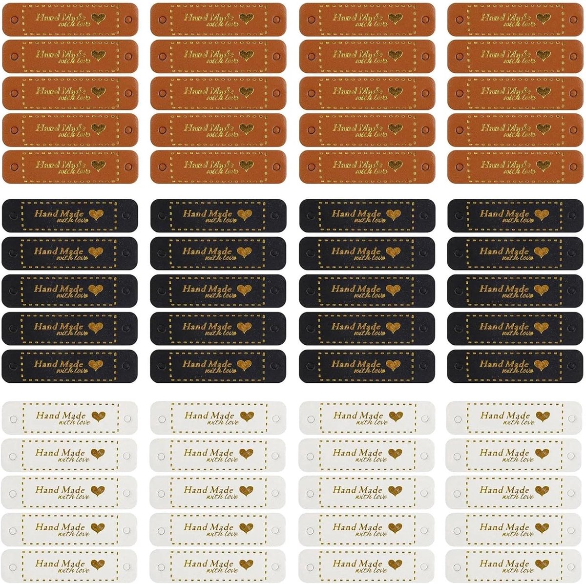 Sewing labels 60 stuks - zachte en waterdichte labels - met exclusieve opdruk - voor een persoonlijke touch - ShopVlot