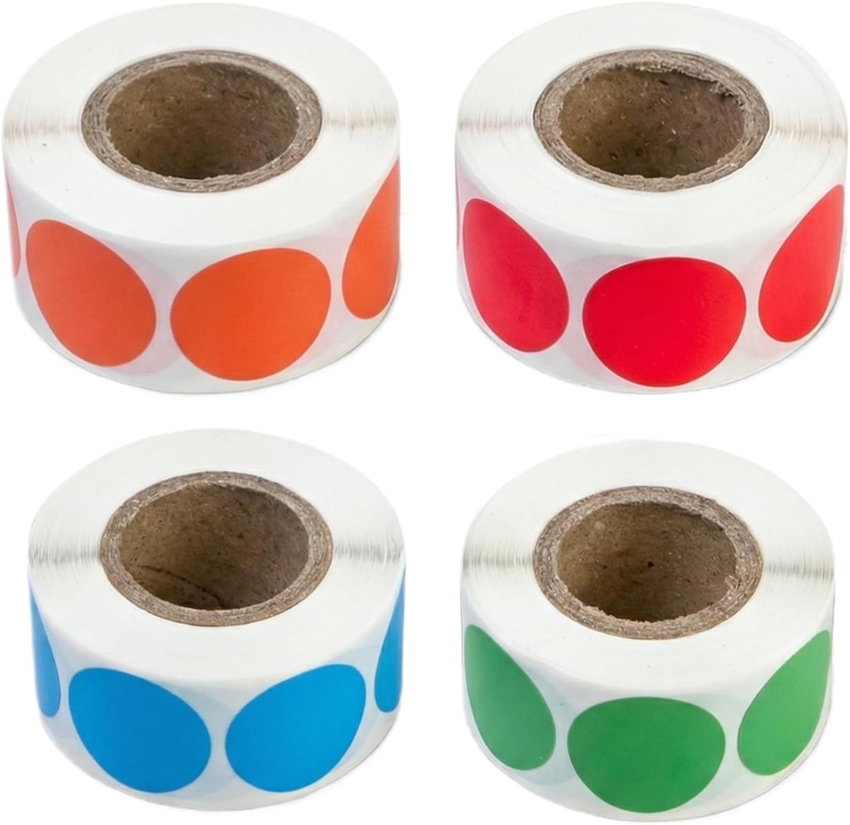 Zelfklevende stickers rond 22 mm - meerkleurig - waterdicht - ideaal voor kleurcodering - ShopVlot