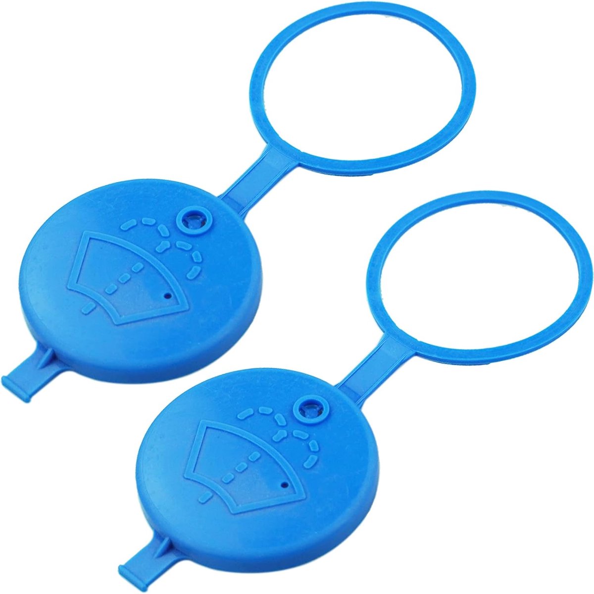 Plastic vervangende autowasfles dop 53mm - blauw - duurzaam materiaal - universele pasvorm - ShopVlot