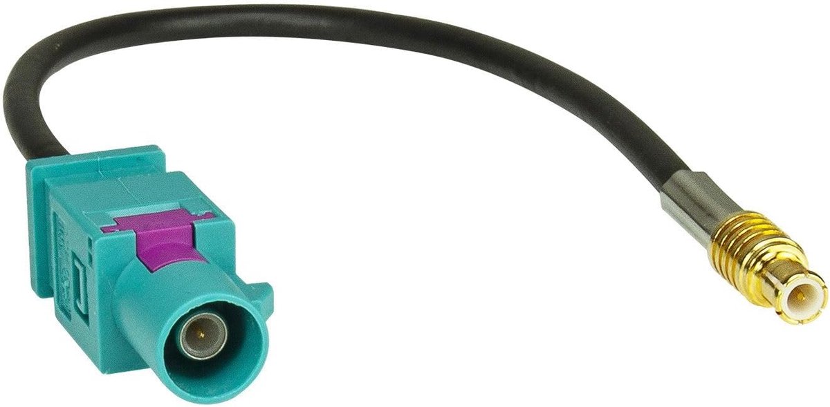 antenneadapter Fakra plug (M) naar MCX plug (M) - 15 cm - voor DAB+ en CB radio - eenvoudig te gebruiken - ShopVlot