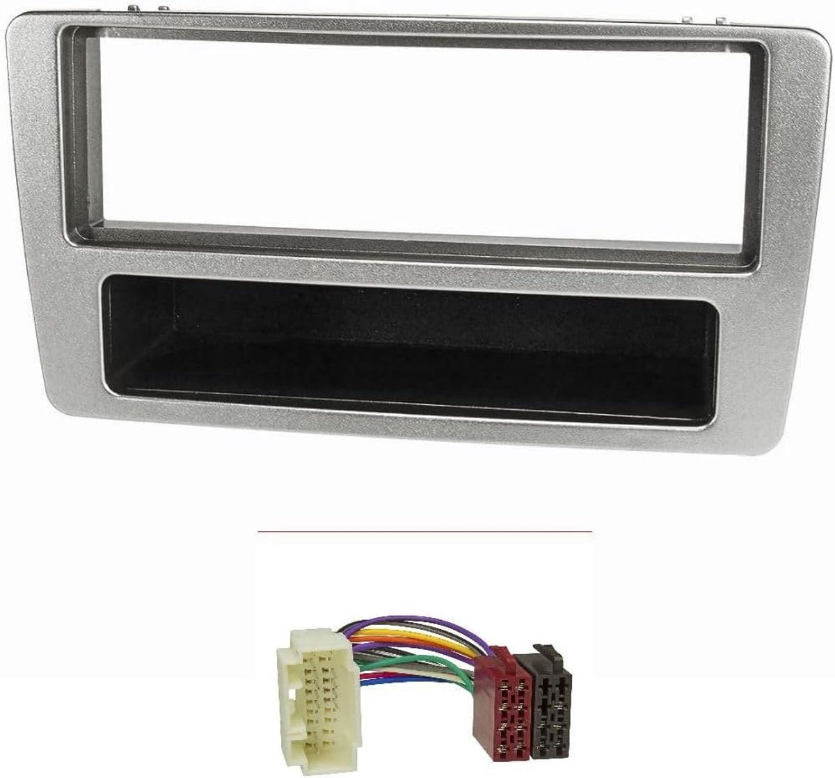 radio installatieframe set - geschikt voor Honda Civic 2001-2006 - zilver - met radio adapter iso - ShopVlot