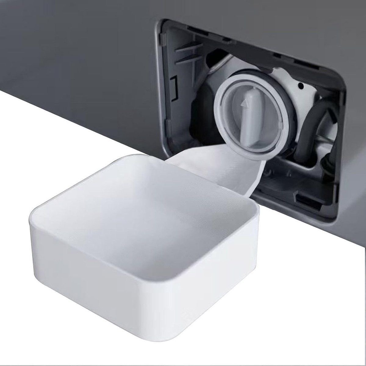 Afvoerbak voor wasmachine - 3D-geprinte waterdichte bak - Lekbak wasmachine - Wateropvang - Afvoer - Wasmachine - Wateropvangbak - Opvangbak tegen lekkage - universele opvangbak voor filterreiniging - 18cm