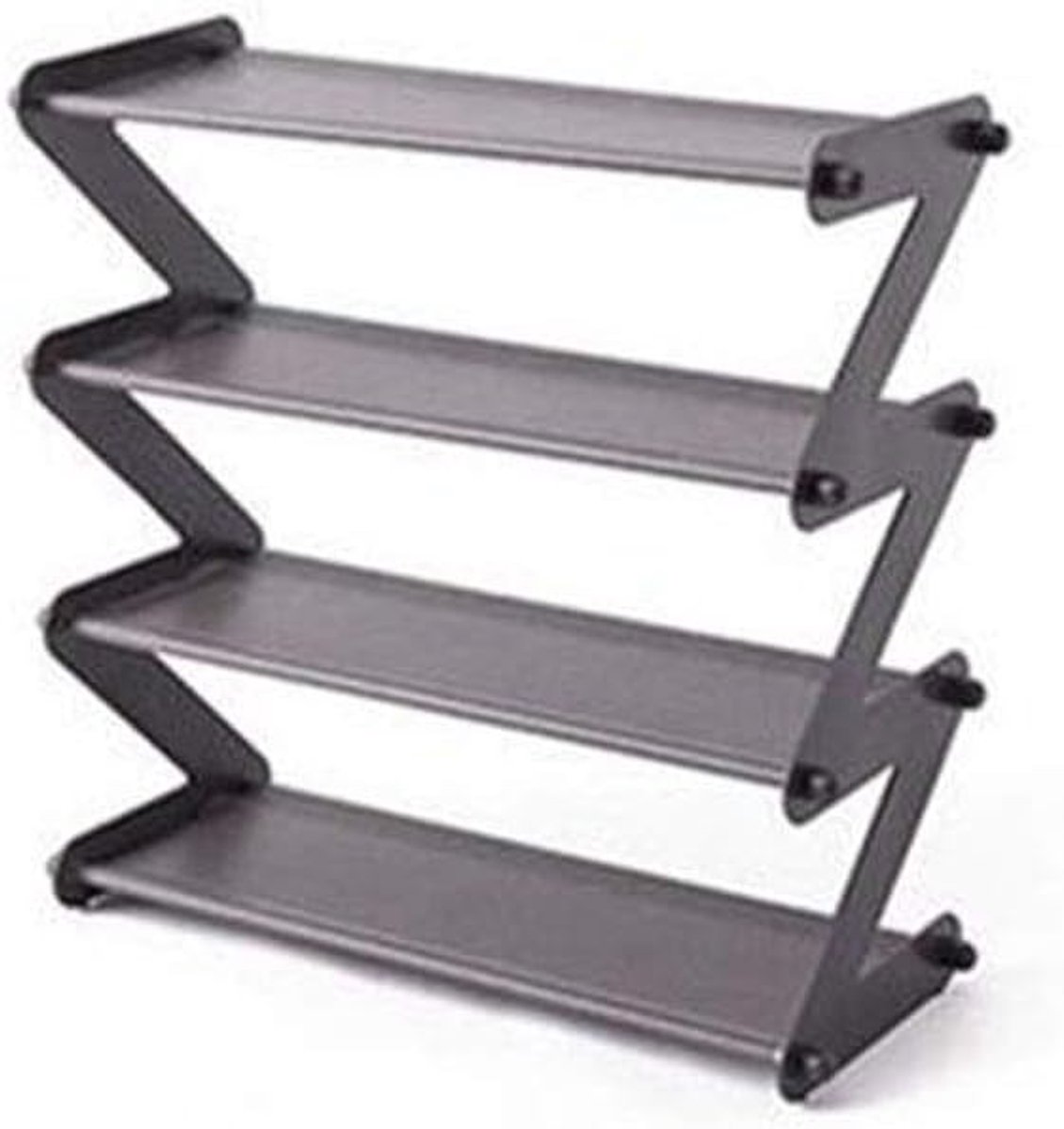 Schoenenrek 4-laags stapelbaar - Metalen frame en planken - Ruimtebesparend en veelzijdig gebruik - ShopVlot