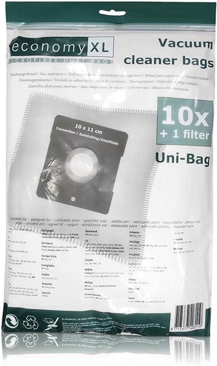 Stofzuigerzakken 10 stuks - multi-laags microfleece - voor fijnstof en allergieën - eenvoudig te plaatsen - ShopVlot