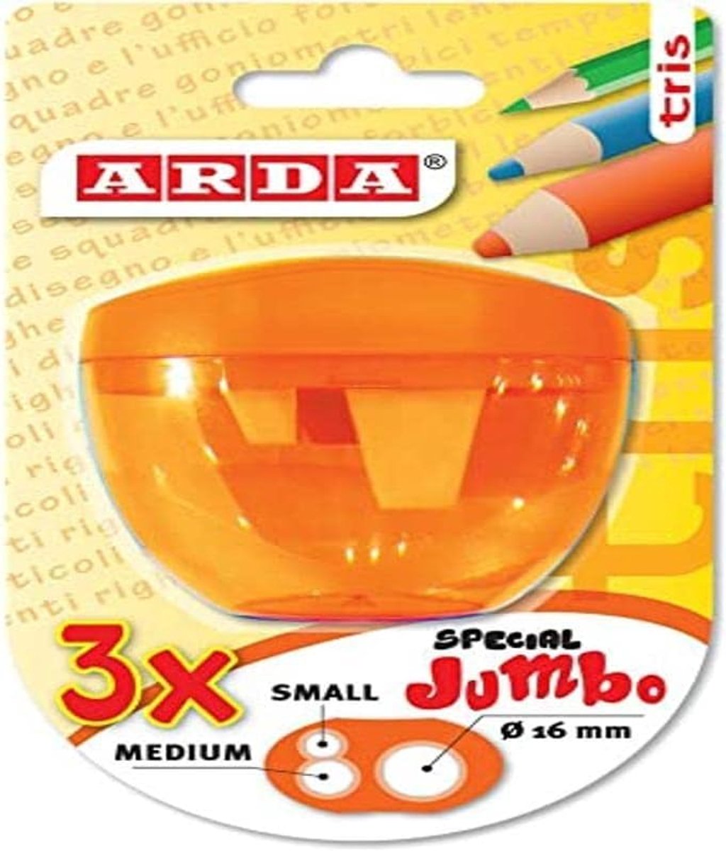 Potloodslijper 3-gaten - Jumbo - In verschillende kleuren - Perfect voor school en creatief gebruik - ShopVlot