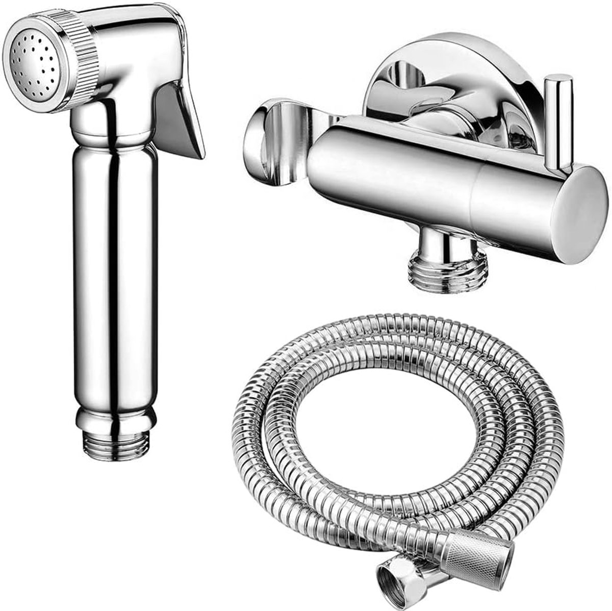 WC/bidet handdouche complete set - rond - moderne design - eenvoudig in gebruik - ShopVlot