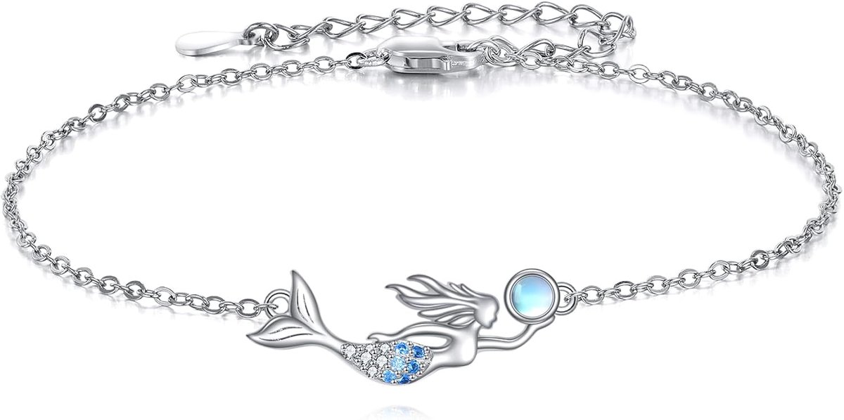 Anklet voor vrouwen - sterling zilver - zeemeermin ontwerp - perfect voor de zomer - ShopVlot