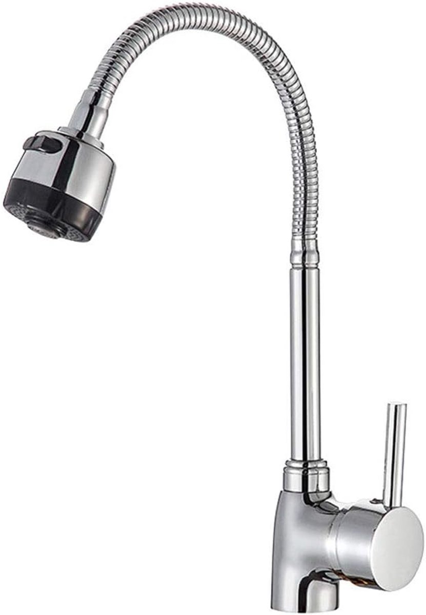 Keukenkraan met dubbele uitloop - Koper - Flexibele bediening van warm en koud water - Ideaal voor elke keuken - ShopVlot