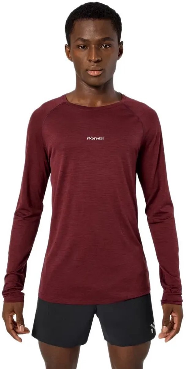 Nnormal Merino T-shirt Met Lange Mouwen Rood L Man