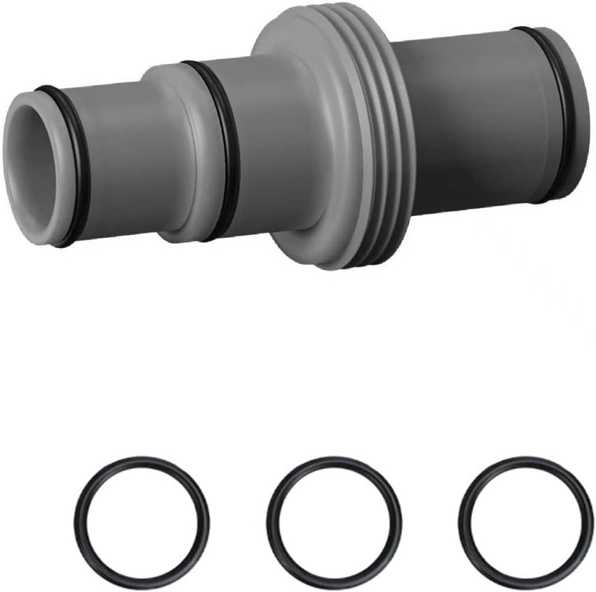 Adapter for pool hose, 38 mm and 32/38 mm, 2-way connection for pool hose, connecting piece for above ground pool and - ShopVlot