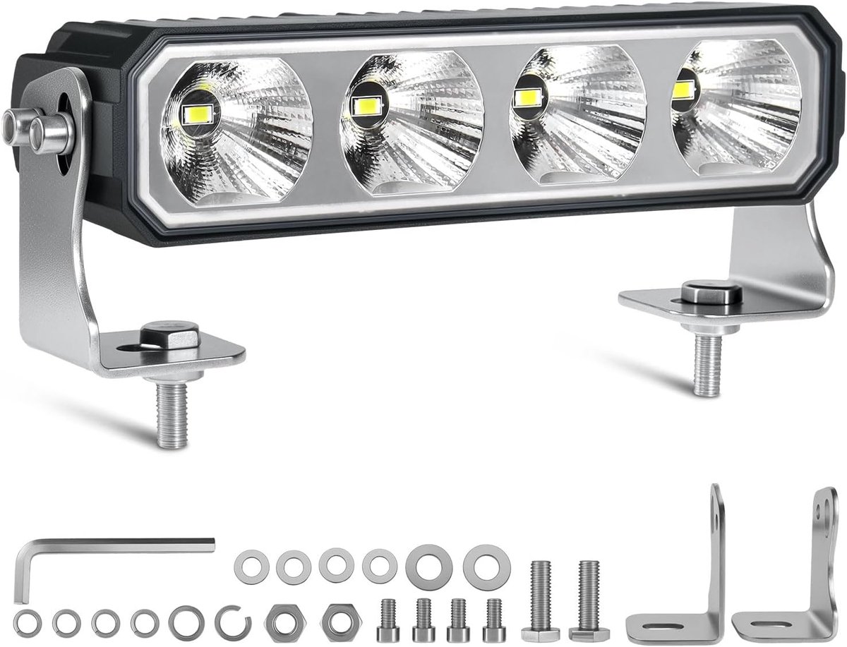 Werklamp, led-strip, 60 W, 12 V, 24 V, achteruitrijlicht, IP67, extra schijnwerper voor auto, bouwmachine - ShopVlot