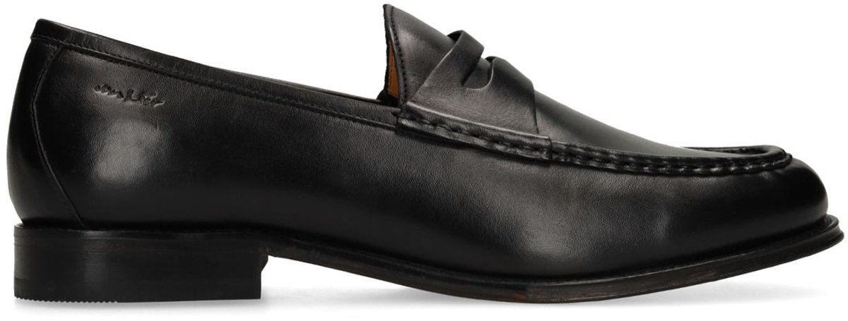 Van Lier - Heren - Zwarte leren loafers - Maat 43
