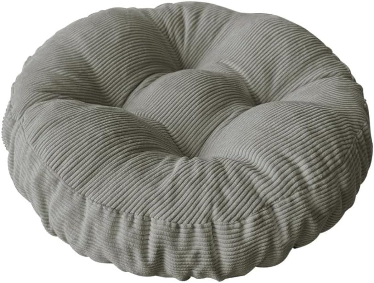 Zitkussen rond 65x65cm - corduroy - 10 cm dik - antislip en wasbaar - ShopVlot