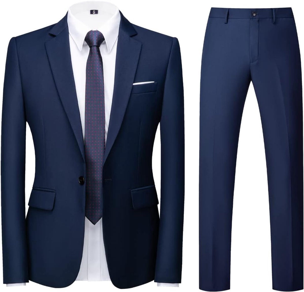 Herenpakken 2-delig XXL - Slim Fit - Blauw - Perfect voor bruiloften - ShopVlot