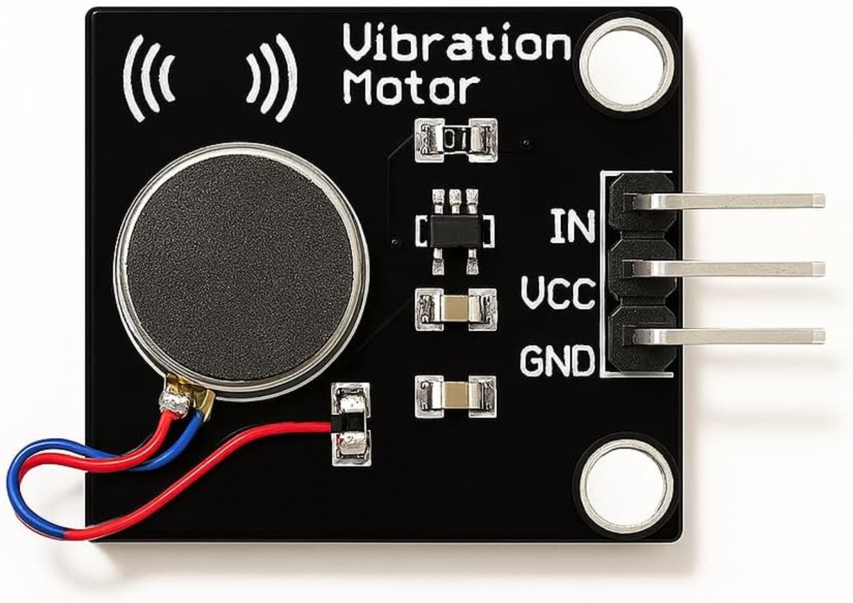 Trillingsmotormodule zwart - compacte printplaat - 3-polige interface - perfect voor elektronische projecten - ShopVlot