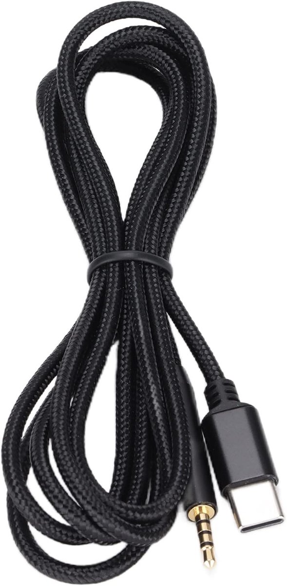 USB C naar 2,5mm hoofdtelefoon audiokabel 1,5m - gevlochten draad - hoge duurzaamheid - ideaal voor muziek en films - ShopVlot