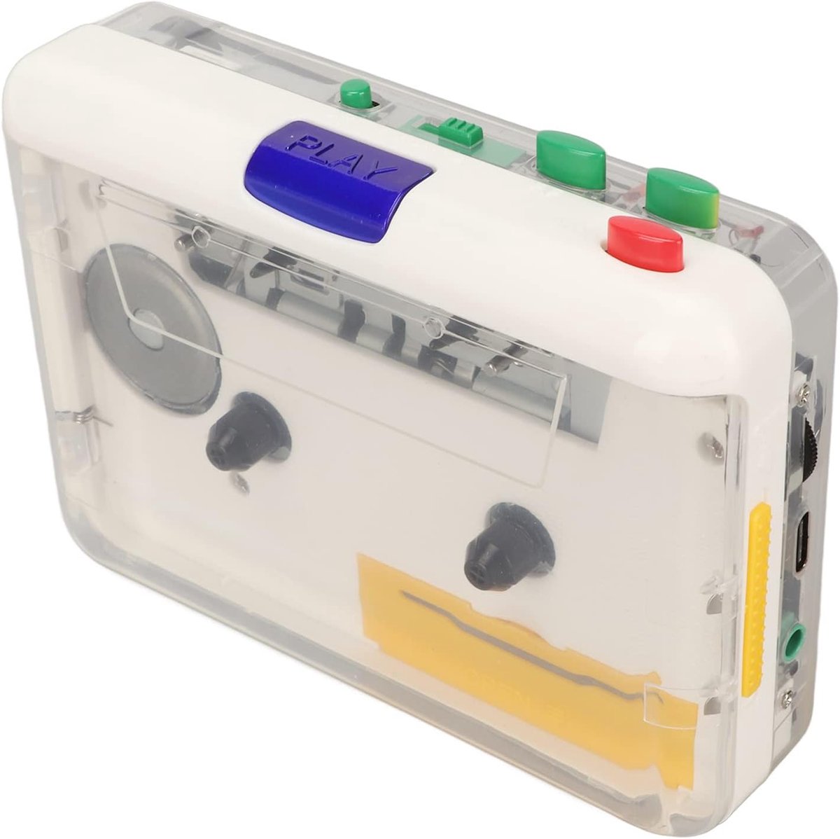 Cassette naar MP3 Converter - Draagbare USB Cassette Speler - Retro Kleurige Knoppen - Digitaliseer Je Muziek - ShopVlot