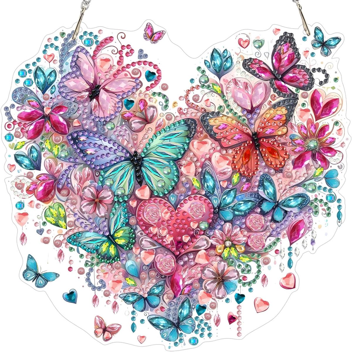 Diamant schilderen kit - Vlinder Hart - DIY kunst voor beginners - Creatieve wanddecoratie - ShopVlot