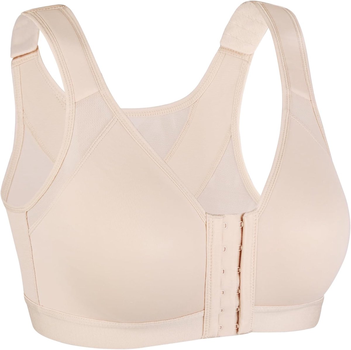 Damesbh 90C - Beige - Voorzijde Sluiting - Rugondersteuning en Houdingscorrectie - ShopVlot