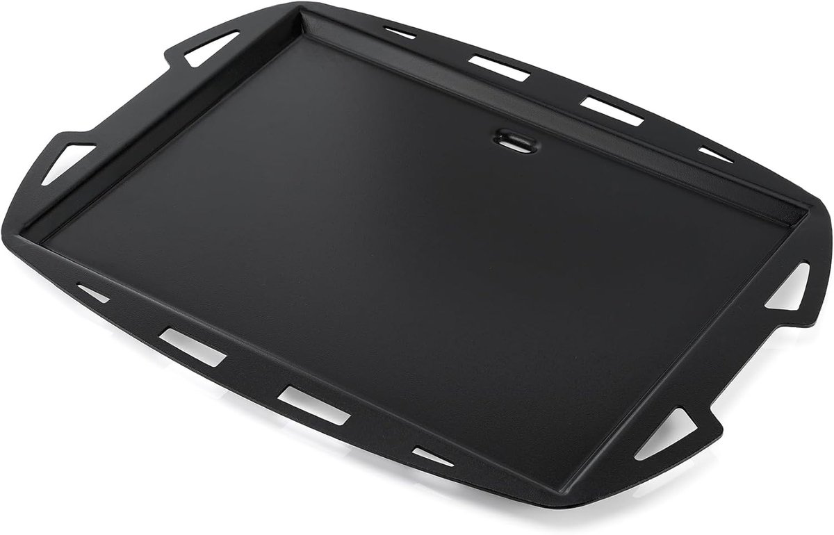 Grillplaat 54x39CM - Keramisch gecoat - Rvs, gemakkelijk te reinigen - Geschikt voor Weber Q200, Q220, Q2000, Q2200 - ShopVlot