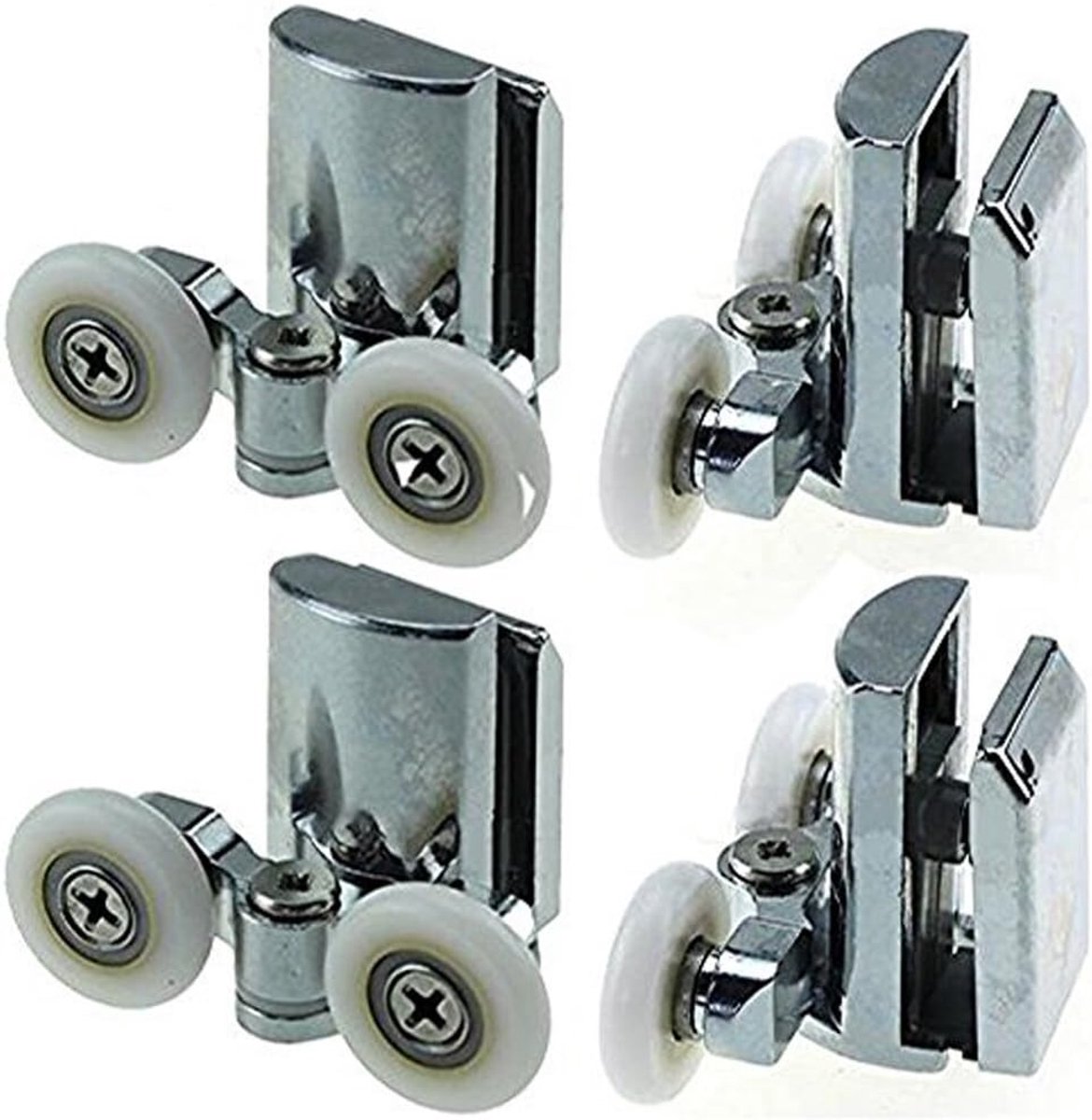 YUANQIAN Set of 4 stainless steel shower door wheels 23mm - ShopVlot