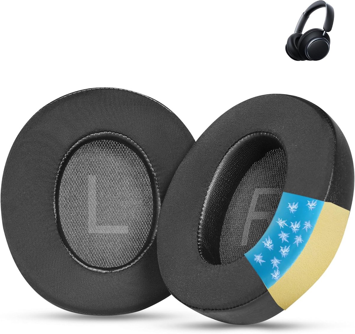 Vervangende oorkussens Compatibel met Anker Soundcore Space Q45 Hoofdtelefoon Oorkussens Vervanging met Verkoelende gel - ShopVlot