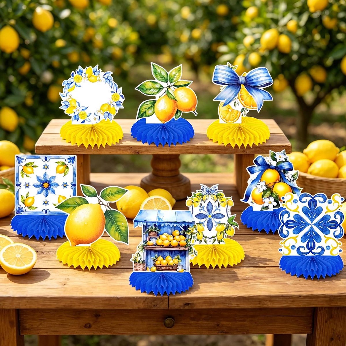 capri citroen blauw geel tegels tussenstukken decoraties - Capri Citroen Blauw Geel Tegel Middenstukken Decoraties - ShopVlot