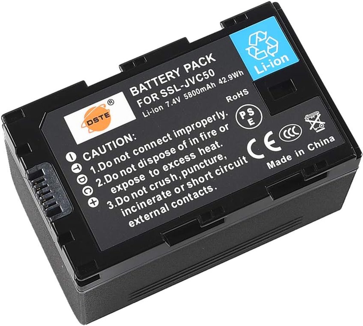 DSTE Replacement Battery Li-ion Battery Compatible for SSL-JVC50 and JVC HM600 HM650 GY-LS300 SLR Camera - ShopVlot
