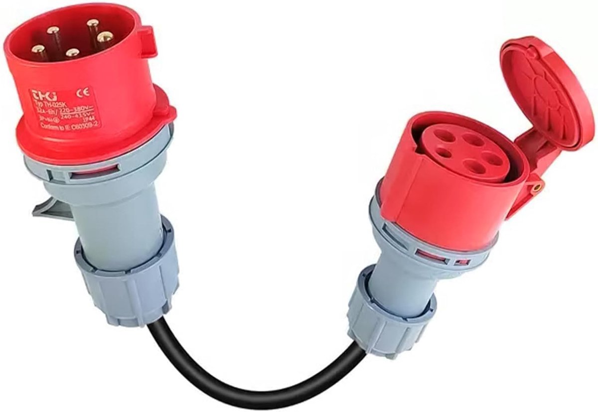CEE Adapter 32A to 16A, 3-Phase, Powerful Adapter with 50 cm Cable, Strong Power Cable 16A 415V, for Electric Car - ShopVlot