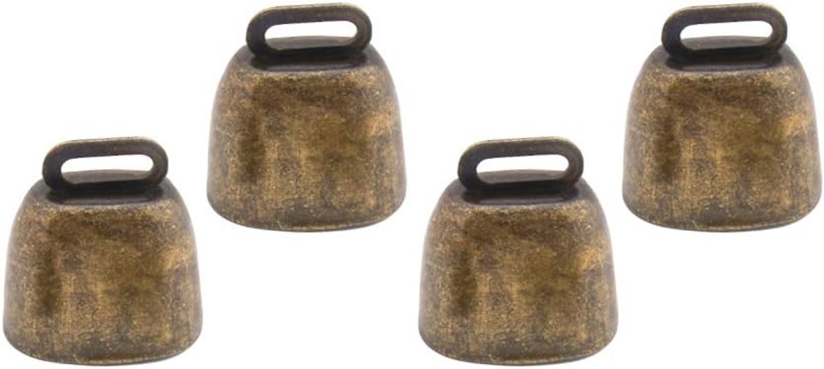 Pet Copper Clocks Farm Animal Bell Anti-Loss Bells DIY Clocks - 4 Pcs Bronze - ShopVlot