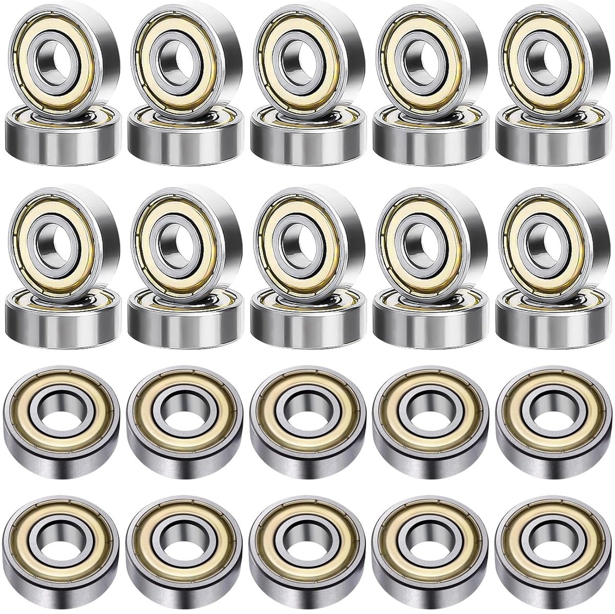30Pcs Ball Bearing 3x10x4mm, 623ZZ Ball Bearing Miniature Double Shield Bearing Groove Ball Bearing for - ShopVlot