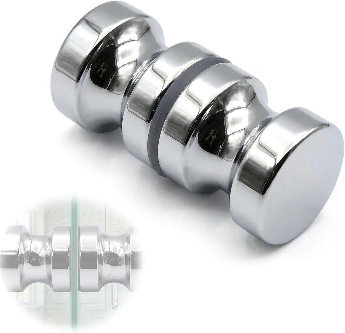 Douchedeurgreep van aluminiumlegering, vochtbestendige douchedeurgreep, geschikt voor douche, badkamer, kantoor en - ShopVlot