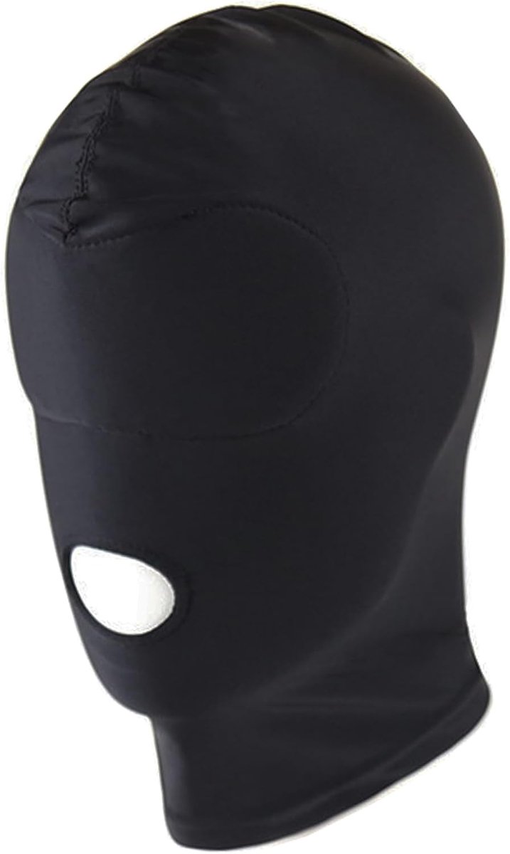 ZUYPSK Bondage BDSM Mask Stretch Fabric Head Mask Head Mask, Mouth Opening, One Size, Mouth-opening - ShopVlot