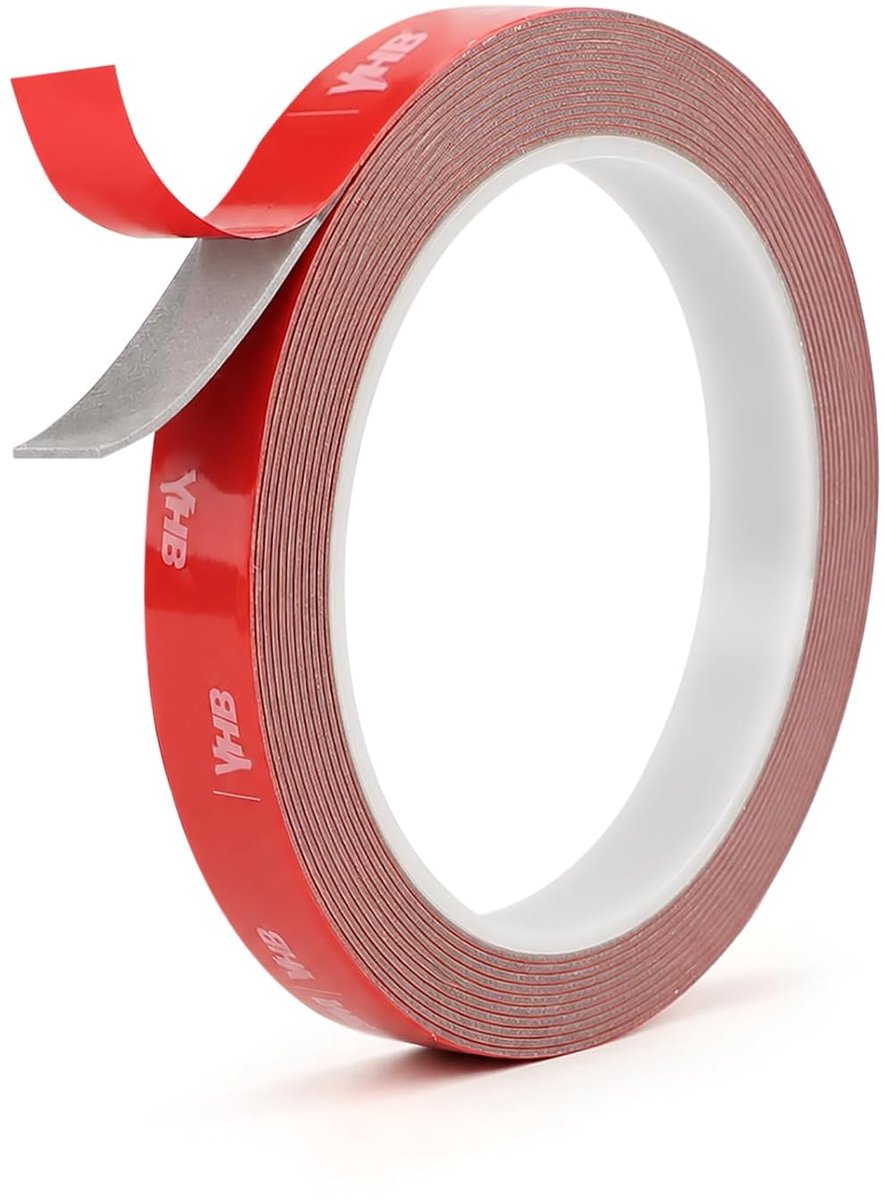 Dubbelzijdig plakband, extra sterk, 10 mm x 5,5 m, dubbelzijdig plakband - ShopVlot